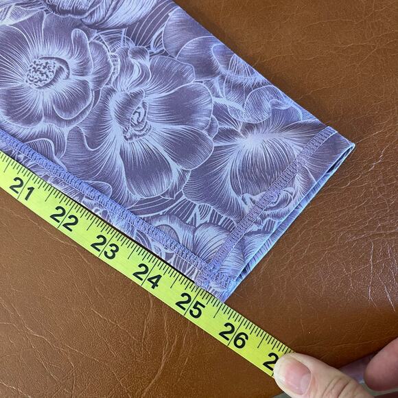 Kyodan‎ Purple Floral Print Ankle Length Leggings Size Small Athletic Yoga Gym - Picture 7 of 7